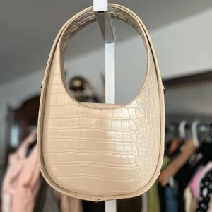 A NEW DAY Small Elegant Cream Croc-Embossed Women's Bag ⬇️